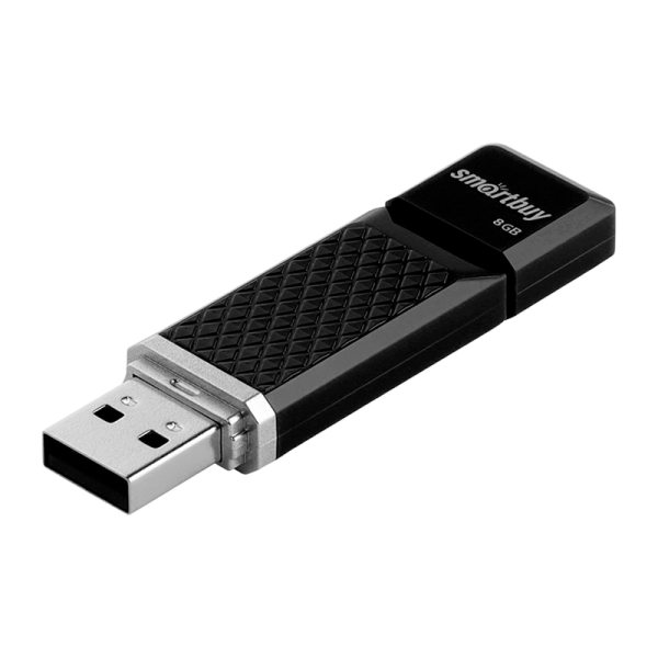 Флеш-накопитель Smartbuy Quartz 8GB USB2.0 пластик черный