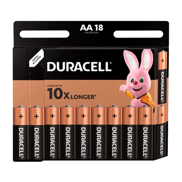 Батарейка Duracell Basic LR6 AA BL18 Alkaline 1.5V (18/180/27360)