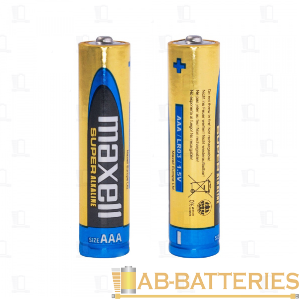 Батарейка Maxell LR03 AAA Shrink 2 Alkaline 1.5V (2/40/800)