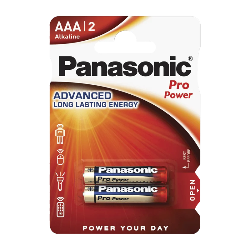 Батарейка Panasonic PRO Power LR03 AAA BL2 Alkaline 1.5V (2/24/120)