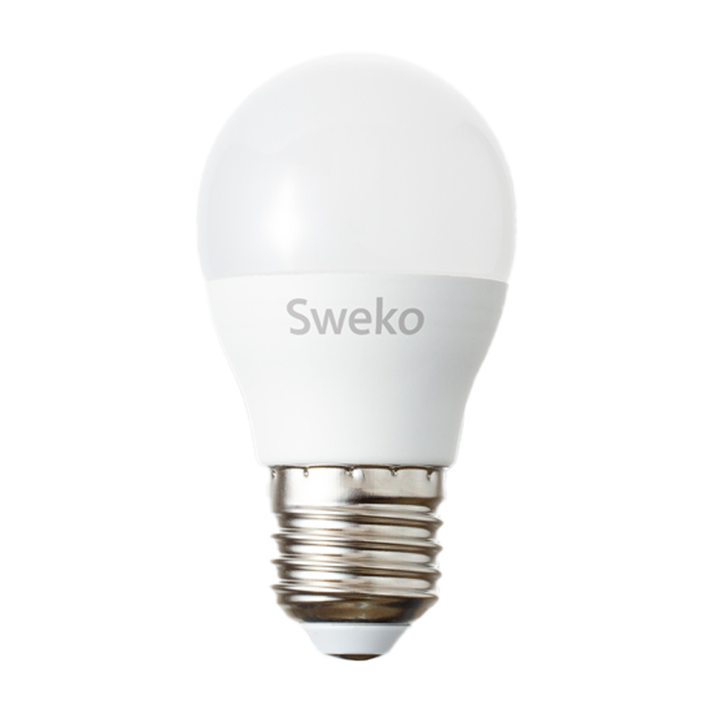 Лампа светодиодная Sweko G45 E27 15W 3000К 230V шар (1/5/100)