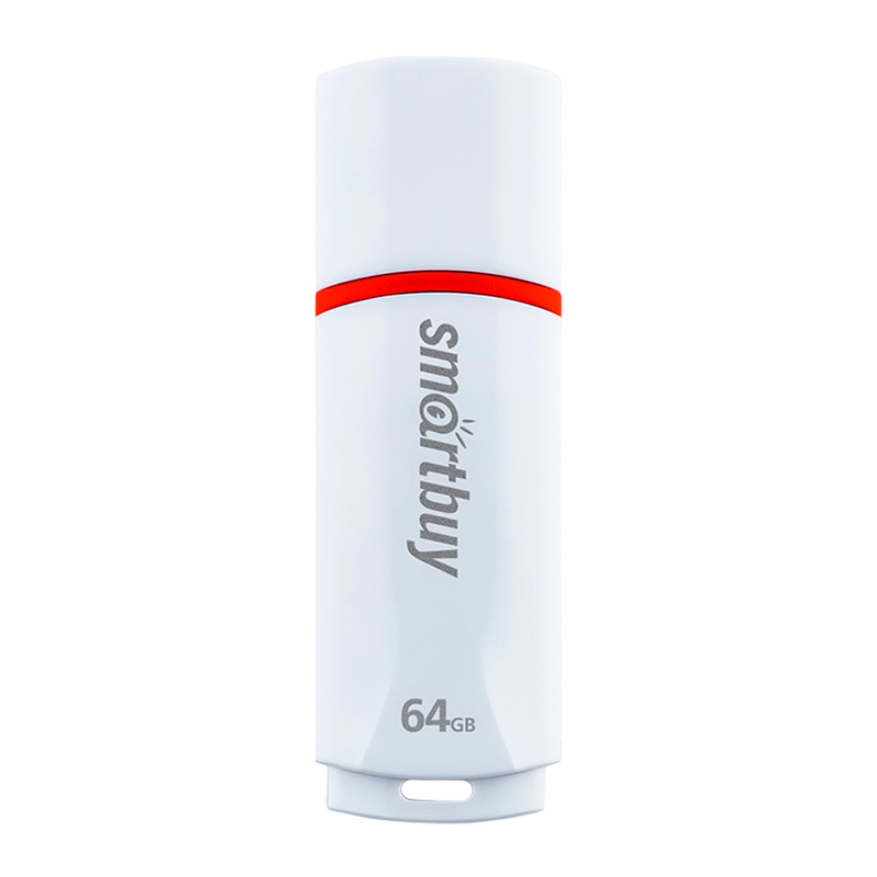 Флеш-накопитель Smartbuy Crown 64GB USB2.0 пластик белый