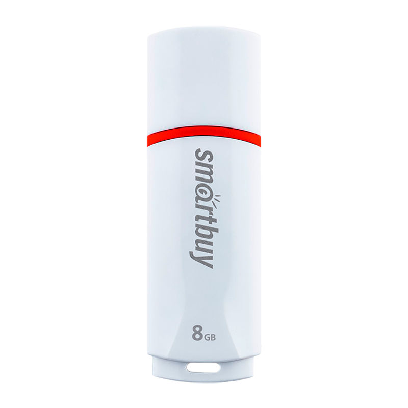 Флеш-накопитель Smartbuy Crown 8GB USB2.0 пластик белый