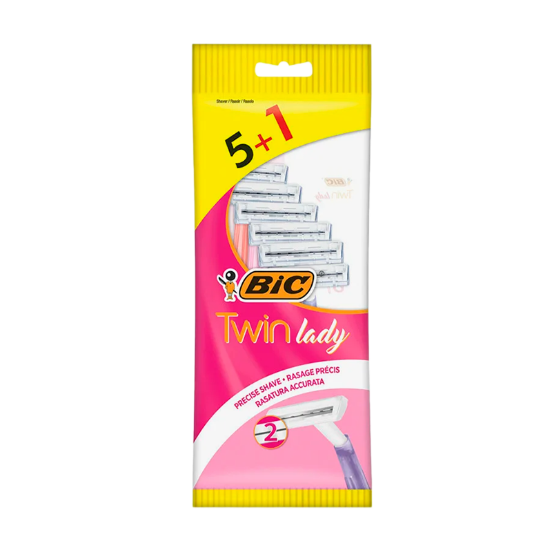 Бритва BIC "Twin Lady" 2 лезвия пластиковая ручка 5+1шт. (1/20)