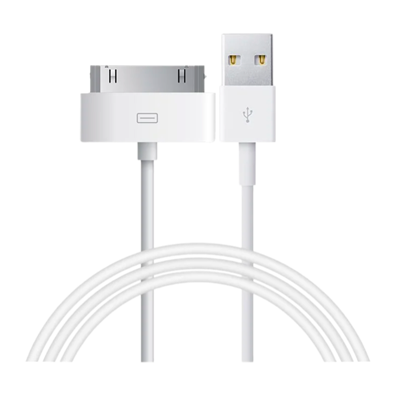 Кабель HOCO X1 USB (m)-Apple 30pin (m) 1.0м 2.4A ПВХ белый (1/30/300)