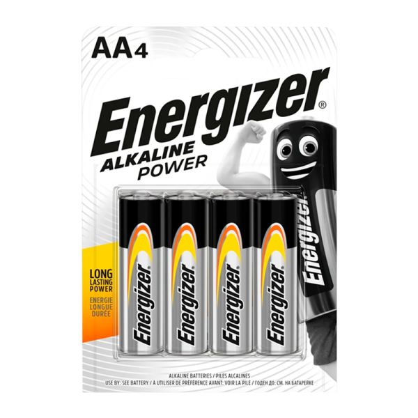 Батарейка Energizer Alkaline power LR6 AA BL4 Alkaline 1.5V (4/96/32256)