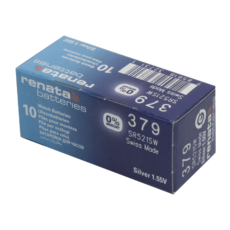 Батарейка Renata 379 (SR521SW) Silver Oxide 1.55V (1/10/100)