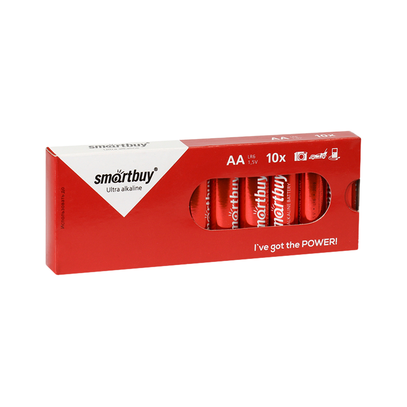Батарейка Smartbuy LR6 AA BOX10 Alkaline 1.5V (10/300)