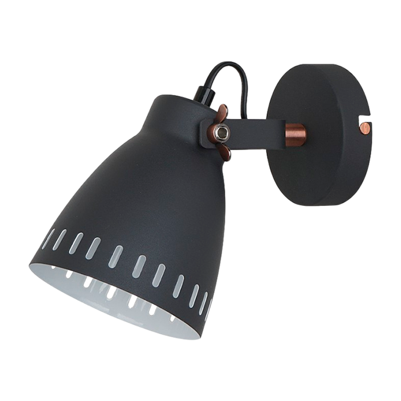 Светильник настенный Camelion WML-428-1 40W 230V 1LED черный (1/20)