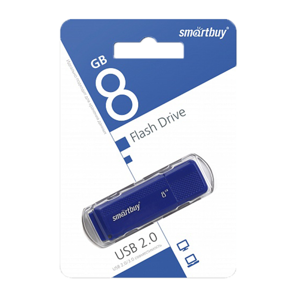 Флеш-накопитель Smartbuy Dock 8GB USB2.0 пластик синий