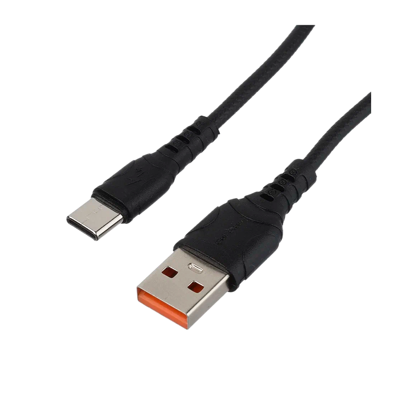 *Кабель GoPower GP06T USB (m)-Type-C (m) 1.0м 2.4A ПВХ черный (1/200/800) 