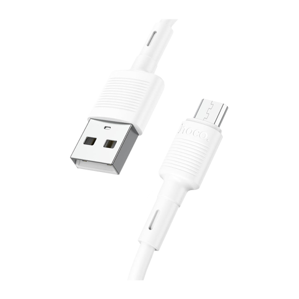 Кабель HOCO X83 USB (m)-microUSB (m) 1.0м 2.4A ПВХ белый (1/33/330)