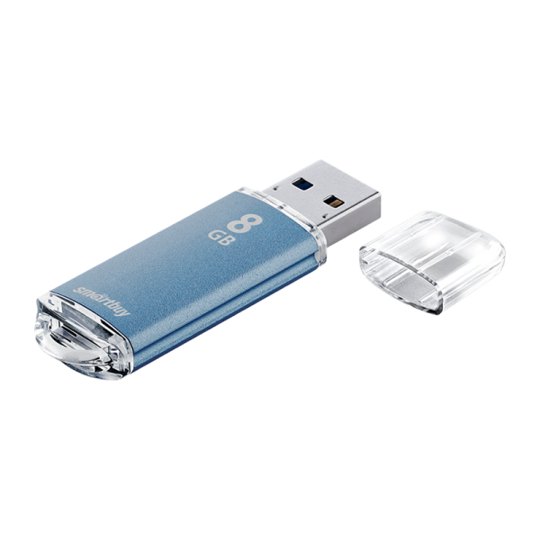 Флеш-накопитель Smartbuy V-Cut 8GB USB2.0 пластик синий