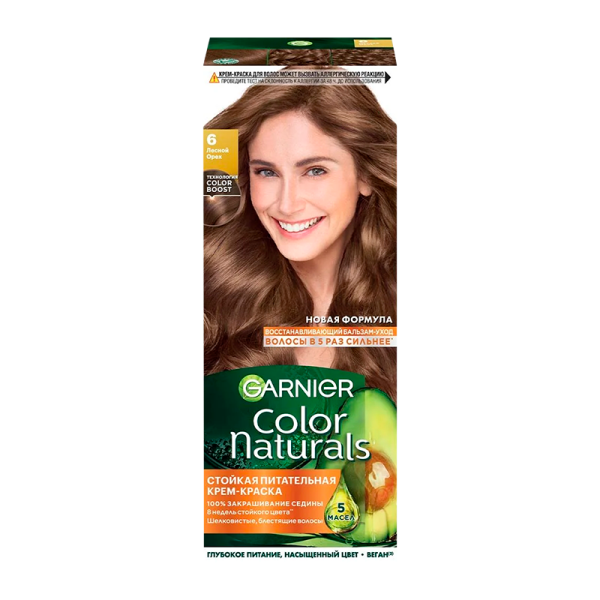 Краска для волос GARNIER Color Naturals 110мл 6 Лесной орех (1/12)