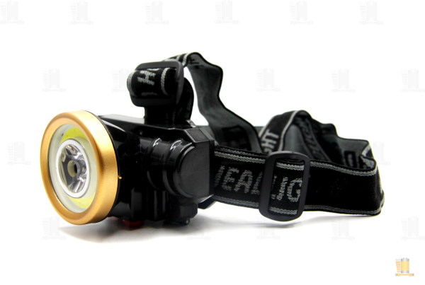 Фонарь налобный Без бренда 0513-0509 COB от батареек 2 режима черный