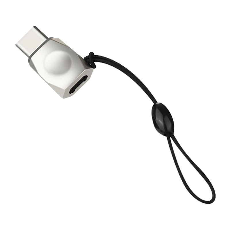 Переходник HOCO UA8 Type-C (m)-microUSB (f) пластик серебряный (1/32/320)
