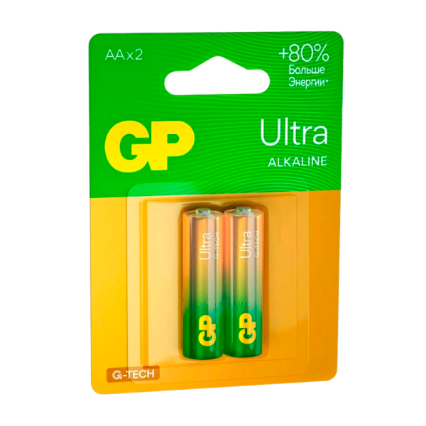 Батарейка GP ULTRA G-Tech LR6 AA BL2 Alkaline 1.5V (2/20/80)