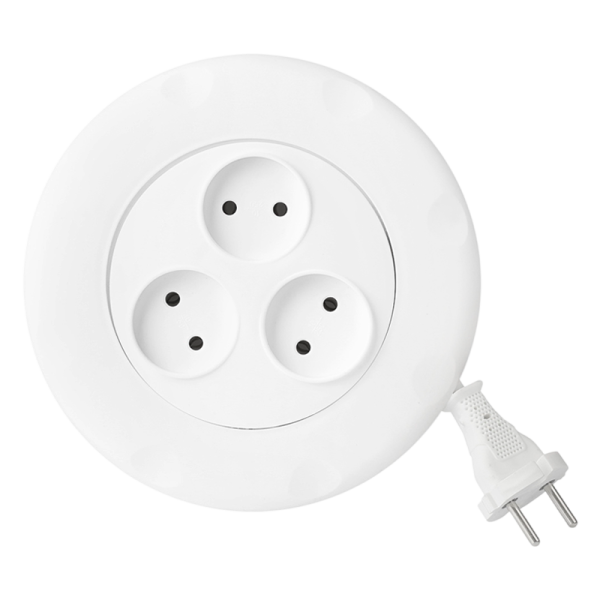 Удлинитель Smartbuy 3р.Б/З 10A 3.0м ПВС 2x1мм² круглый белый (1/40)
