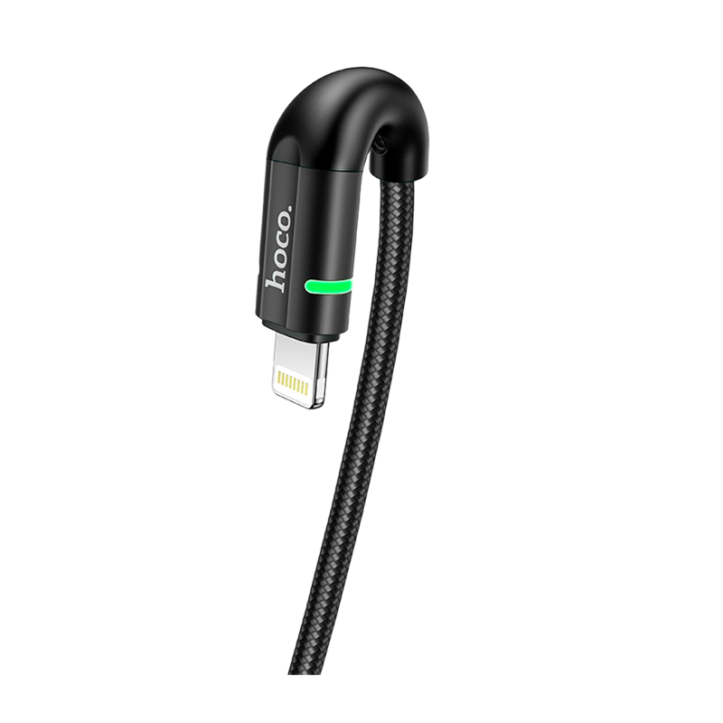 Кабель HOCO U93 USB (m)-Lightning (m) 1.2м 2.4A нейлон черный (1/22/220)