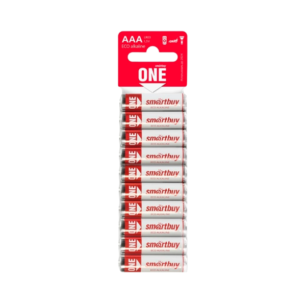 Батарейка Smartbuy ONE ECO LR03 AAA BL10 Alkaline 1.5V (10/300/600)