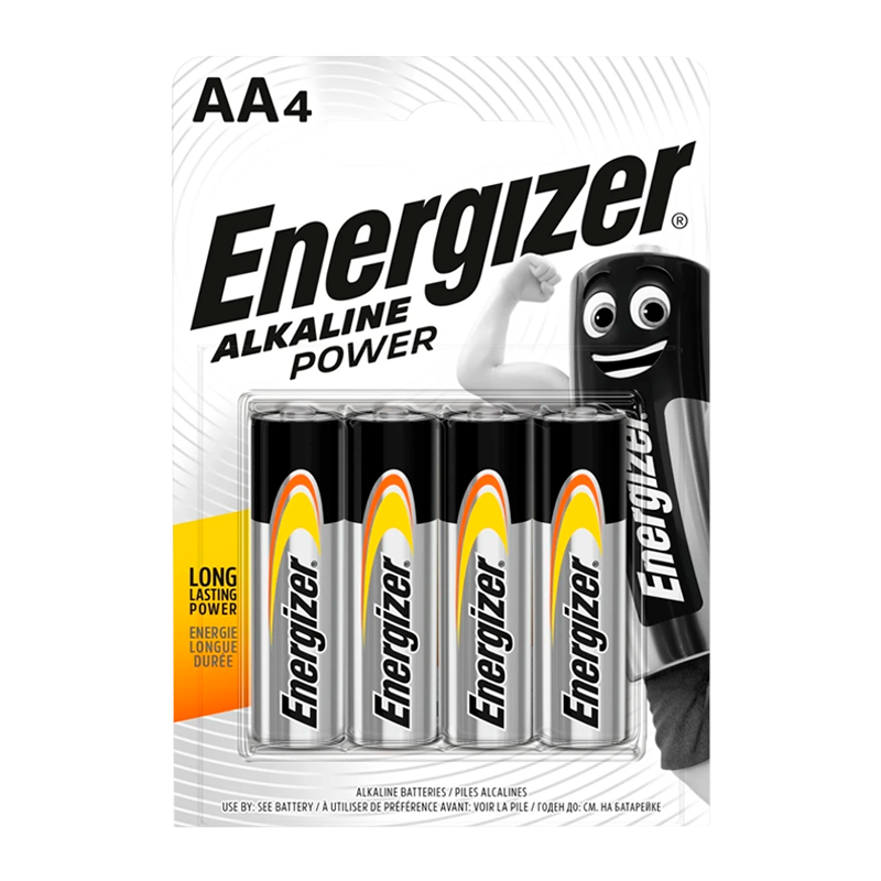 Батарейка Energizer Alkaline power LR6 AA BL4 Alkaline 1.5V (4/96/32256)