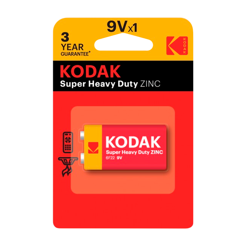 Батарейка Kodak Extra Крона 6F22 BL1 Heavy Duty 9V (1/10/50/10200)
