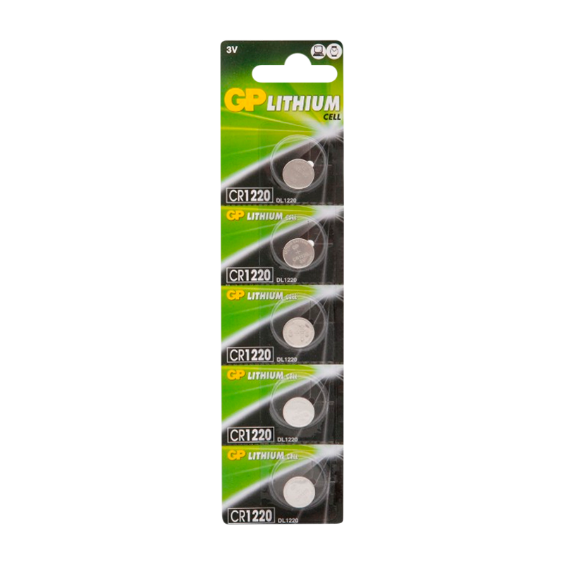 Батарейка GP CR1220 BL5 Lithium 3V (5/100/2000)