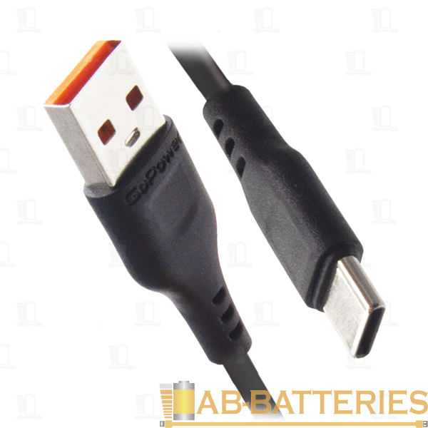 Кабель GoPower GP01T USB (m)-Type-C (m) 1.0м 2.4A ПВХ черный (1/200/800)