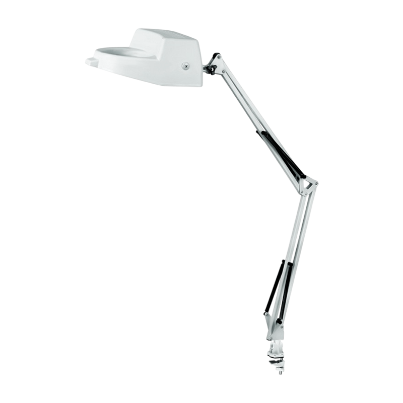 Светильник настольный Camelion KD-350 60W 230V E27 струбцина ув. линза белый (1/12)