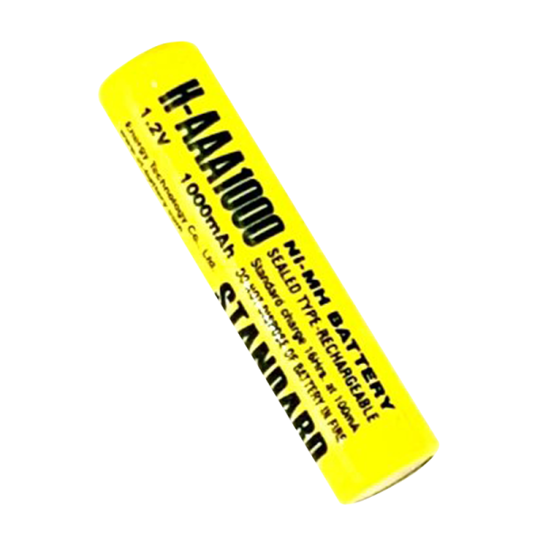 Аккумулятор ET H-AAA1000-T 1000мАч, 2-ножки, горизонтальный монтаж,&nbsp;&nbsp;NI-Mh, 1.2В