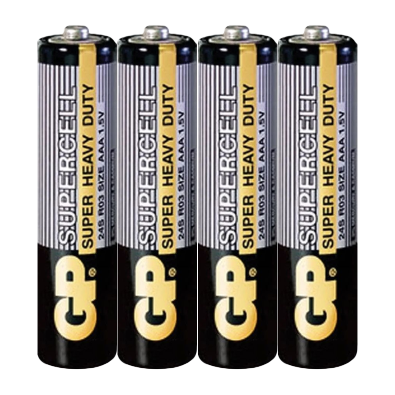 Батарейка GP Supercell R03 AAA Shrink 4 Heavy Duty 1.5V (4/40/200/1000) R