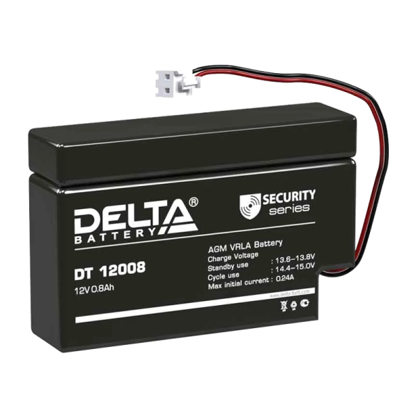 #Аккумулятор свинцово-кислотный Delta DT 12008 Т13 12V 0.8Ah (1/20)