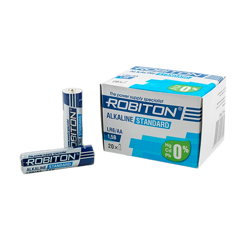 Батарейка ROBITON STANDARD LR6 BULK20, в упак 20 шт (20/800)