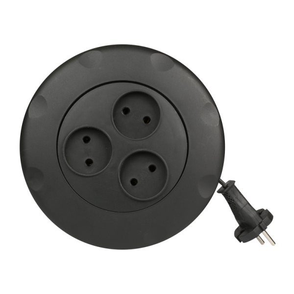 Удлинитель Smartbuy 3р.Б/З 10A 3.0м ПВС 2x1мм круглый черный (1/40)
