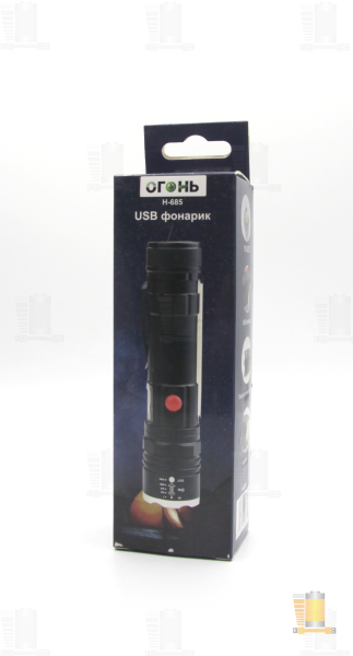 Фонарь универсальный Без бренда Н685 COB от аккумулятора ZOOM черный