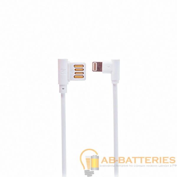 USB кабель REMAX AXE  (IPhone 5/6/7/SE) RC-083i Белый (1.2M, 2.1A)