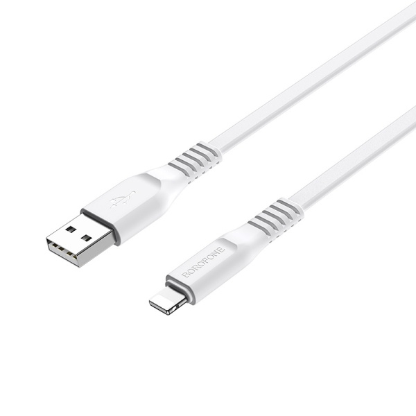 Кабель Borofone BX23 USB (m)-Lightning (m) 1.0м 2.0A ПВХ белый (1/360)