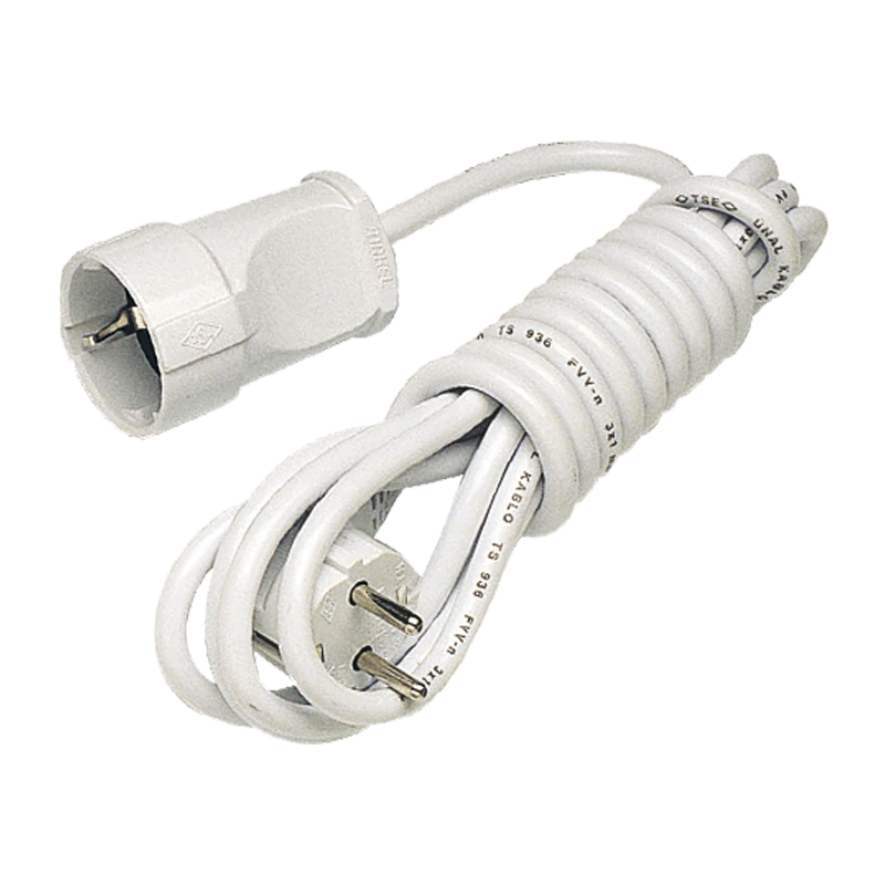 Удлинитель Makel 1р.С/З 16A 5.0м 3x0.75мм² IP20 белый 10006 (1/12)