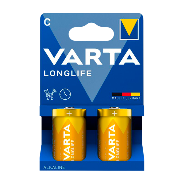 Батарейка Varta LONGLIFE LR14 C BL2 Alkaline 1.5V (4114) (2/20/200)