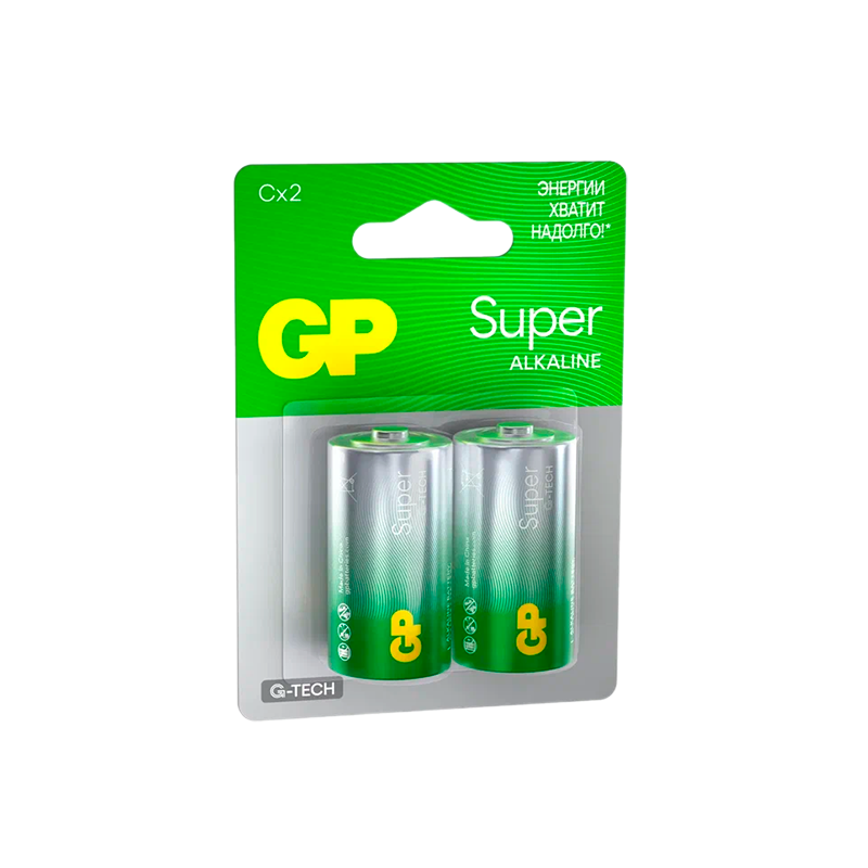 Батарейка GP Super G-Tech LR14 C BL2 Alkaline 1.5V (2/20/160) R