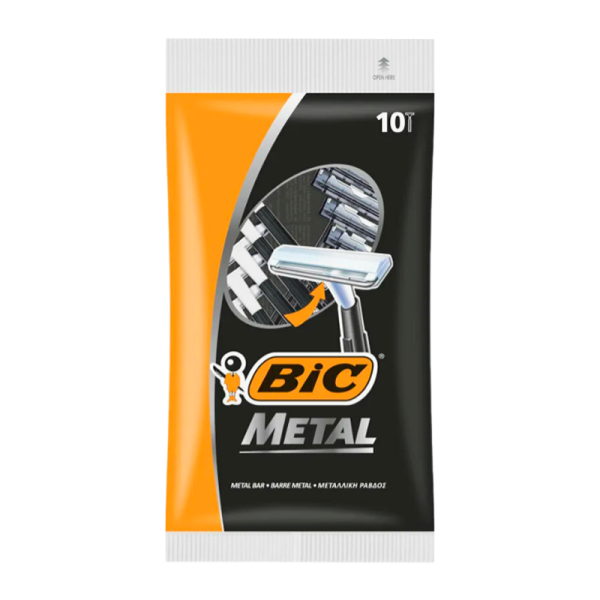 Бритва BIC "Metall" 1 лезвие пластиковая ручка 10шт. (1/20)