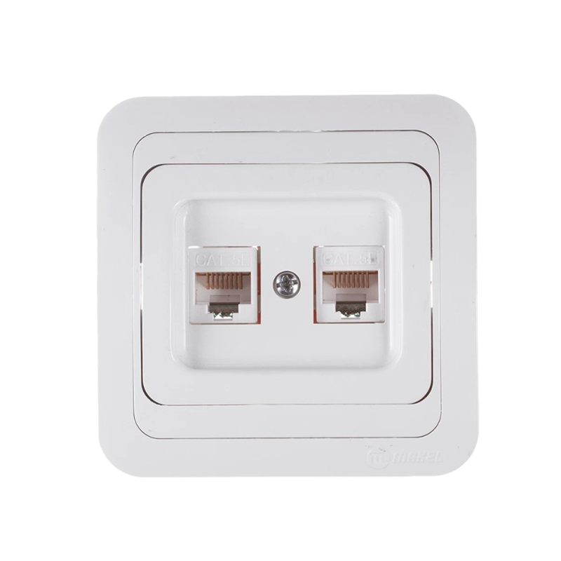 Розетка интернет Makel Mimoza 2гн. белый MAKEL 12036 (1/12)