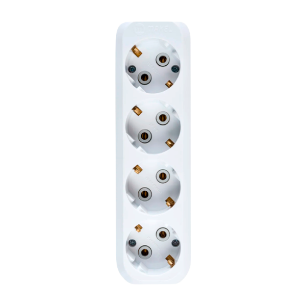 Колодка Makel 4р.С/З белый MGP151 (1/20)