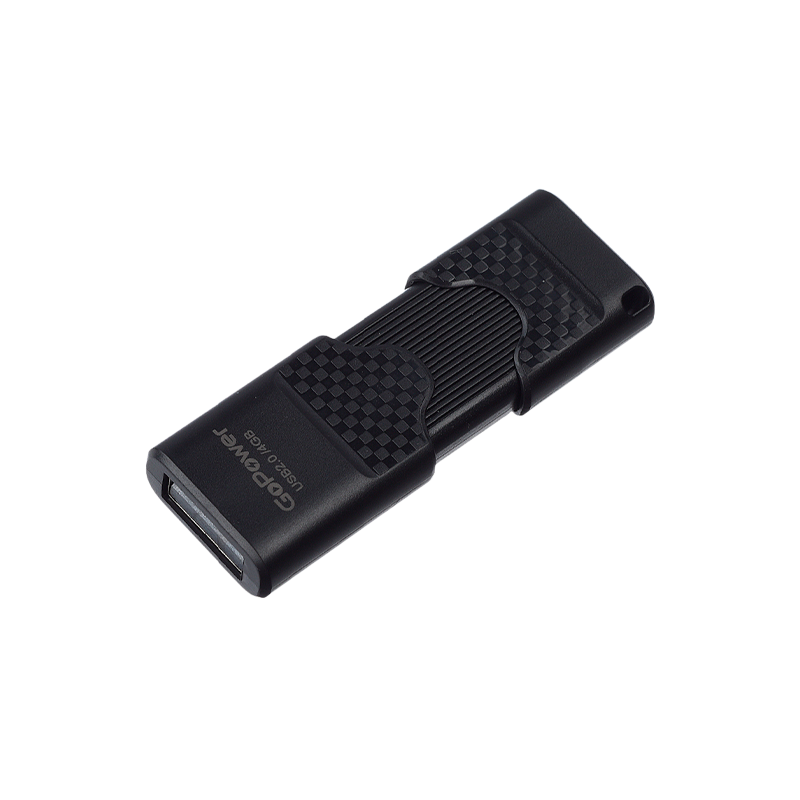 Флеш-накопитель GoPower SLIDER 4GB USB2.0 пластик черный матовый (1/50/1000)