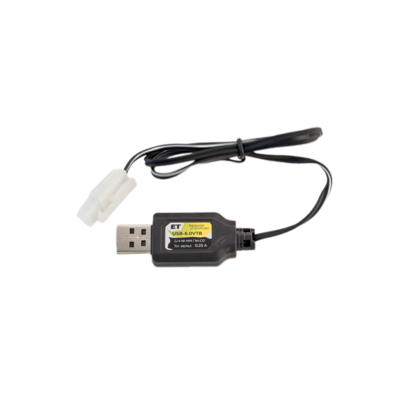 Зарядное устройство ET USB-6.0VTB тамия большая, 250мА, для сборок 6В