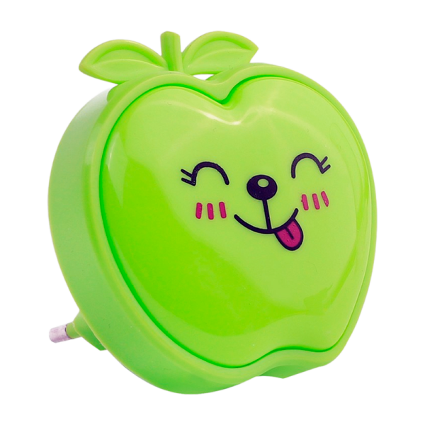 Ночник Camelion NL-232 "Яблоко" 220V в розетку зеленый (1/18/72)