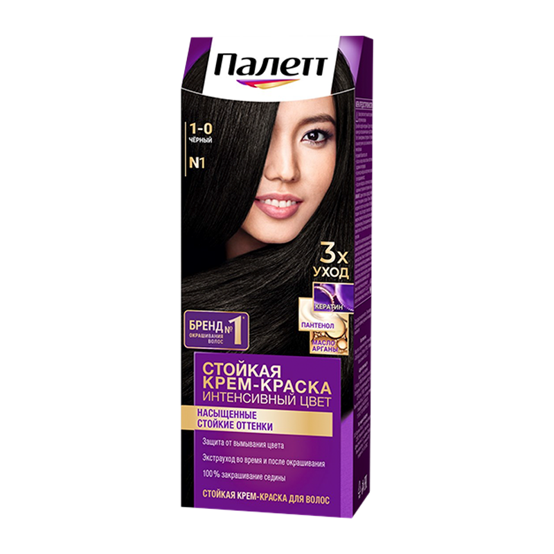 Краска для волос Schwarzkopf Palette 110мл N1 (1-0) Чёрный (1/10)