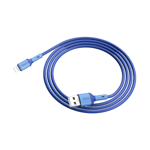 Кабель HOCO X65 USB (m)-Lightning (m) 1.0м 2.4A TPE синий (1/31/310)