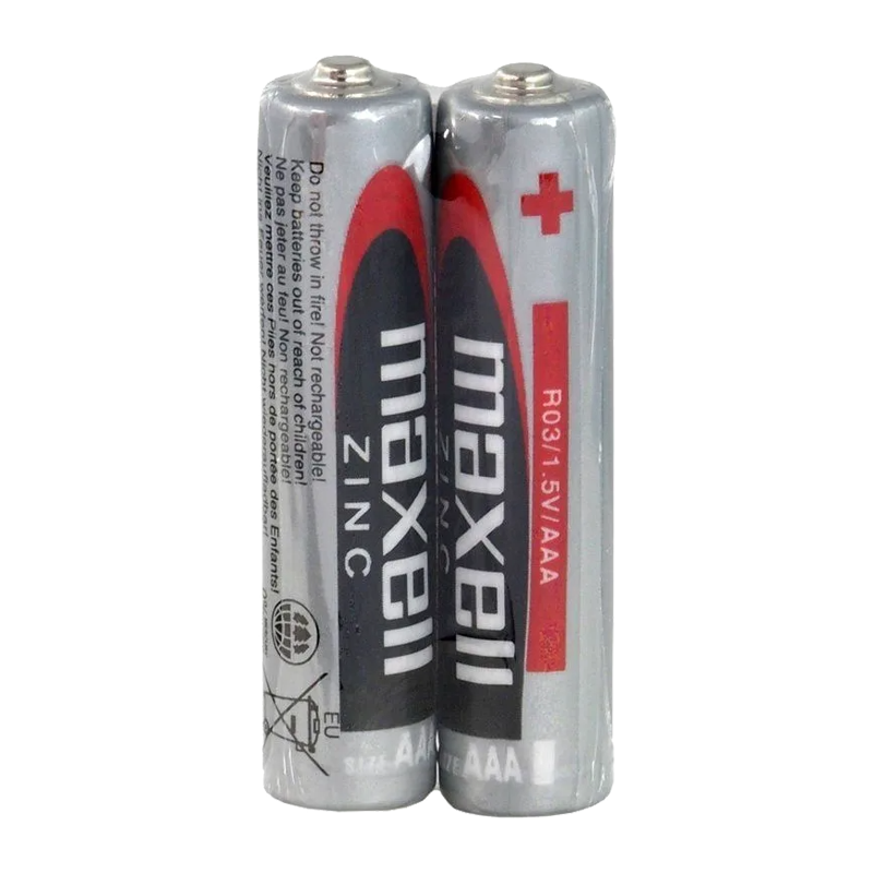 Батарейка Maxell ZINC R03 AAA Shrink 2 Heavy Duty 1.5V (2/40/400/1600)