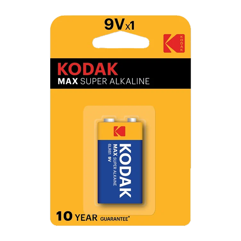 Батарейка Kodak MAX Крона 6LR61 BL1 Alkaline 9V (1/10/200/6000)